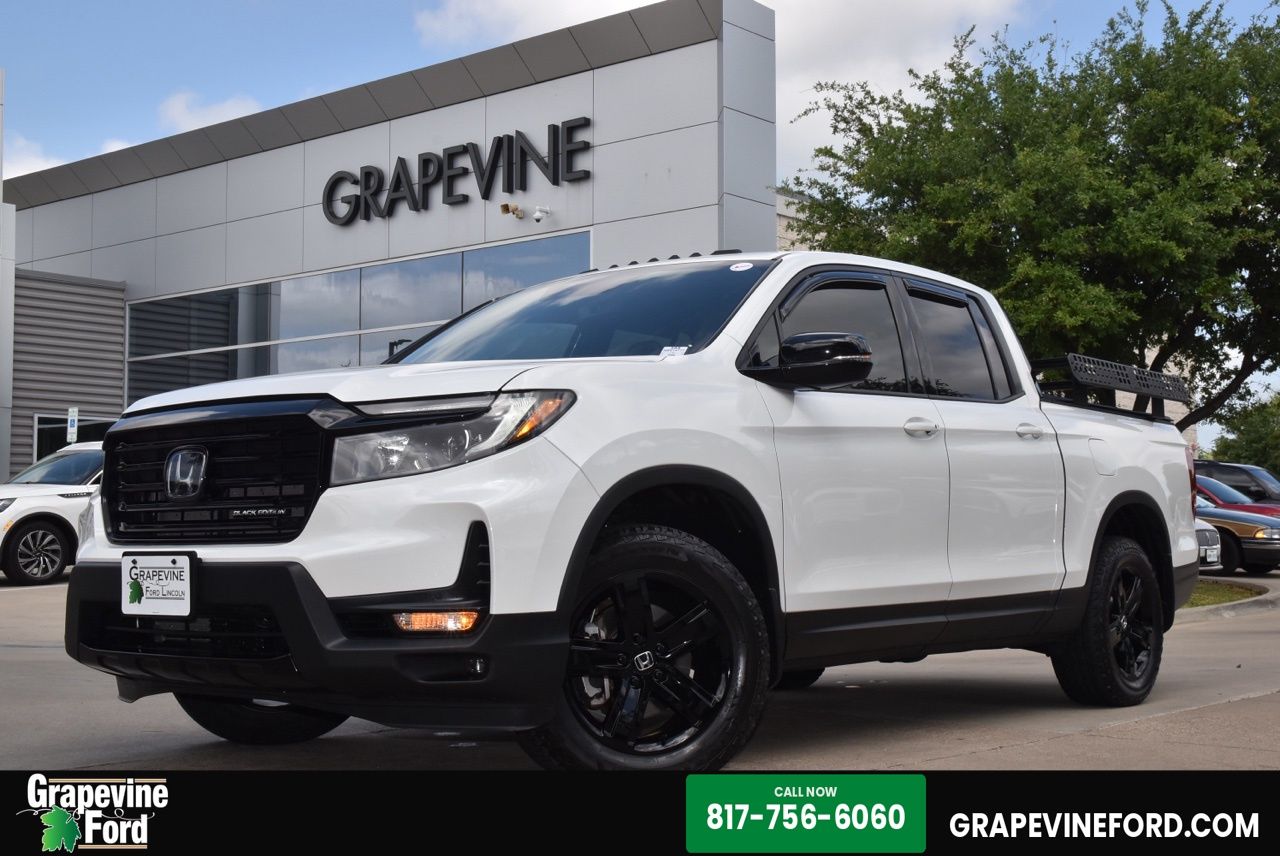 Platinum White Pearl 2022 Honda Ridgeline Black Edition AWD Pickup Truck All-Wheel Drive 9-Speed Automatic