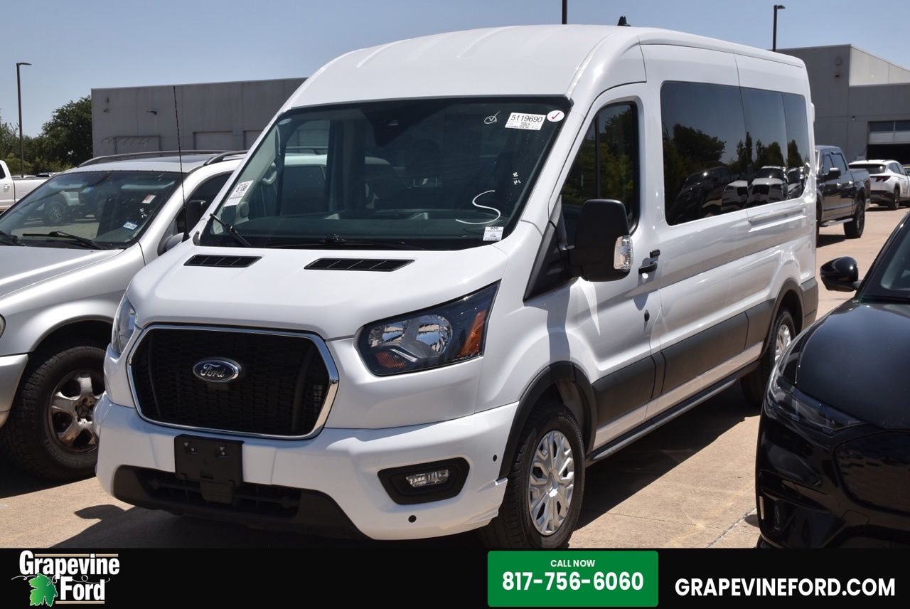 Oxford White 2025 Ford Transit Passenger Van Rear-Wheel Drive 