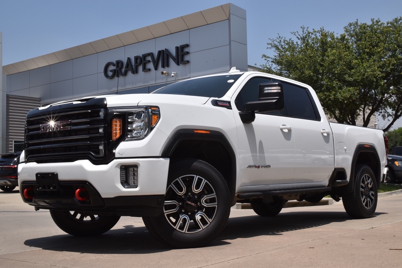 Used 2022 GMC Sierra 2500HD AT4 with VIN 1GT49PEY5NF218583 for sale in Grapevine, TX