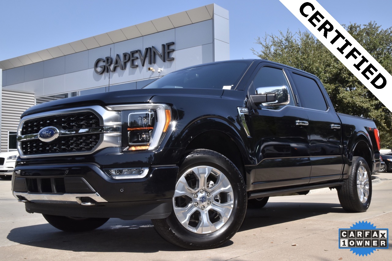 Certified 2023 Ford F-150 Platinum with VIN 1FTFW1E8XPFB46121 for sale in Grapevine, TX