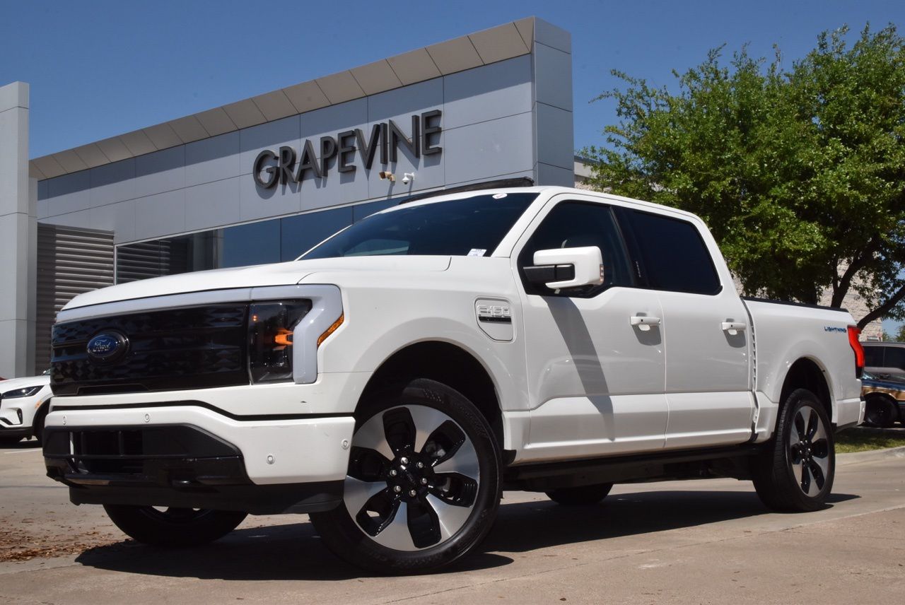 Certified 2023 Ford F-150 Lightning Platinum with VIN 1FT6W1EV9PWG14538 for sale in Grapevine, TX