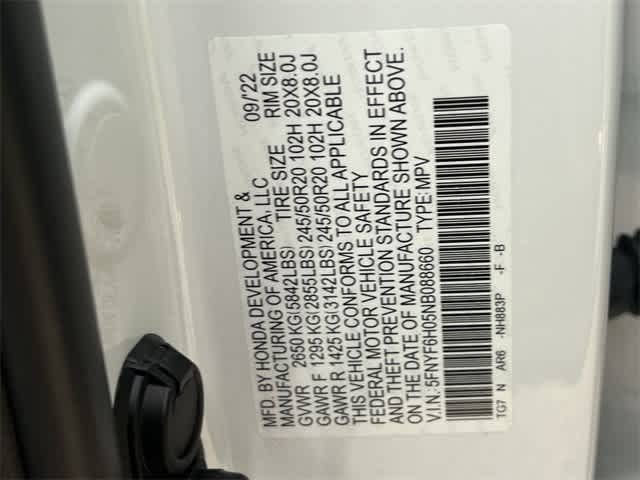 2022 Honda Pilot Elite 22