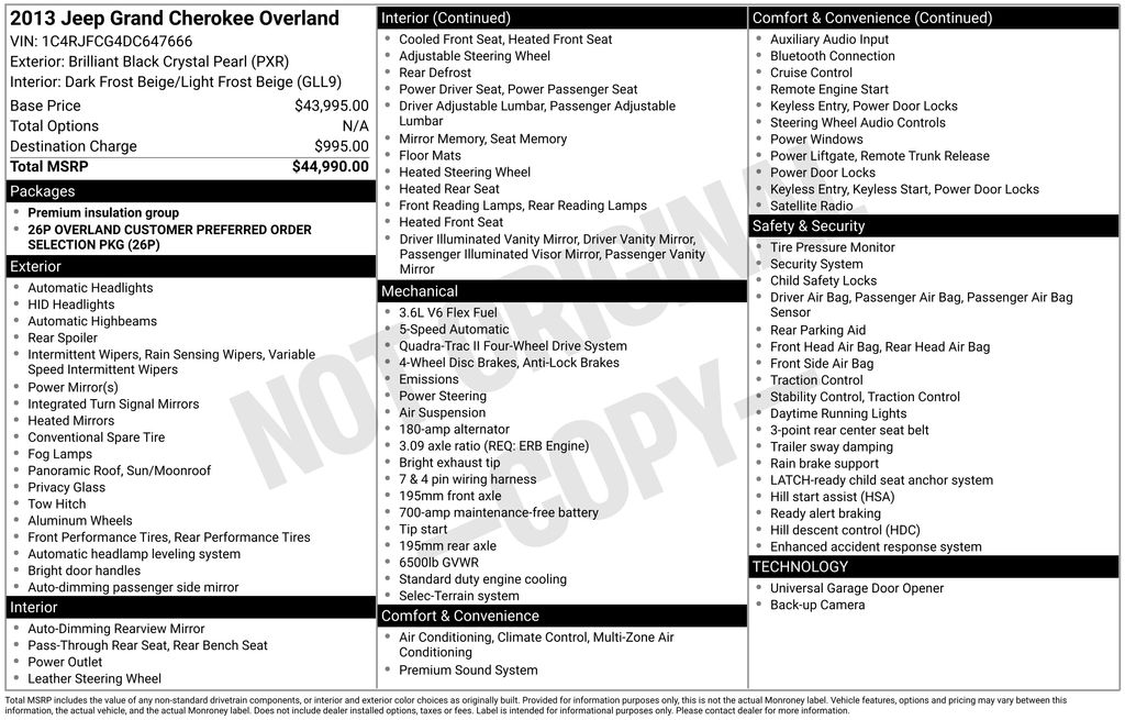 2013 Jeep Grand Cherokee Overland 4WD's photo