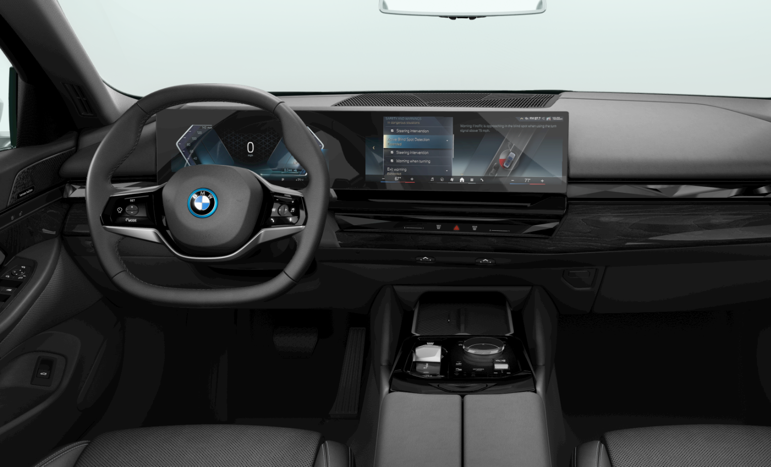 the dashboard and infotainment system