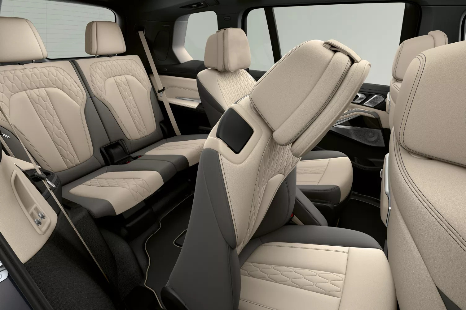 Interior of a bmw x7.