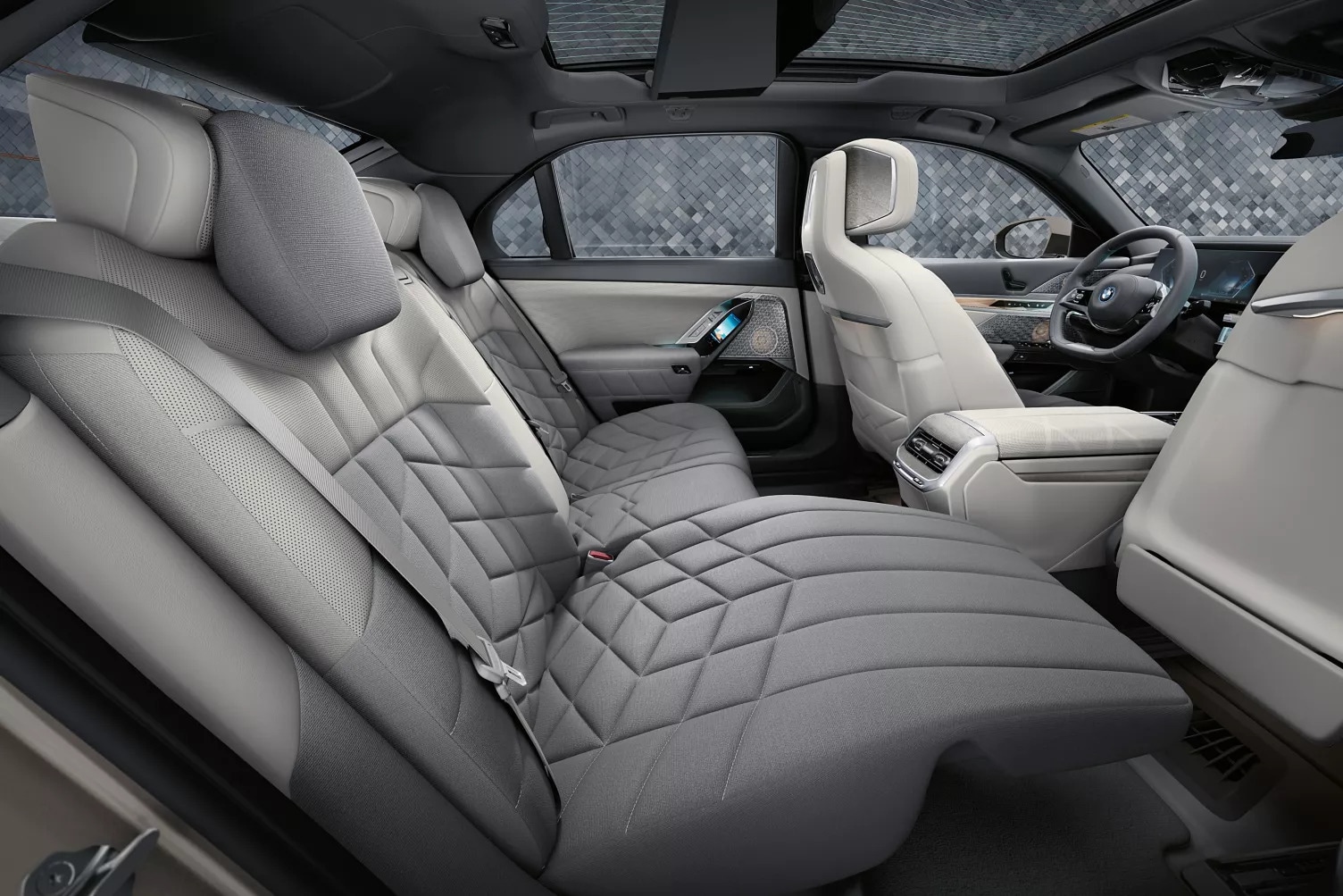 Interior of a bmw 7 series.