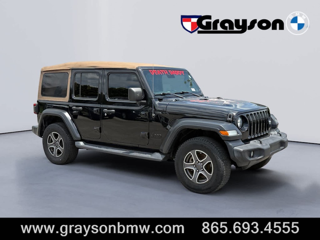 Used 2020 Jeep Wrangler Black and Tan SUV