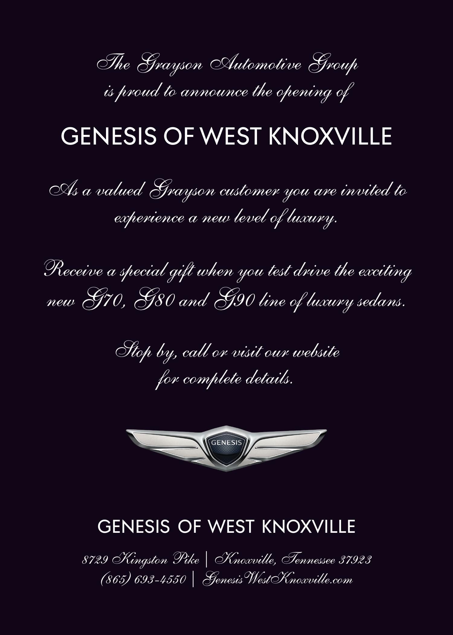 Grand Opening | Genesis of West Knoxville