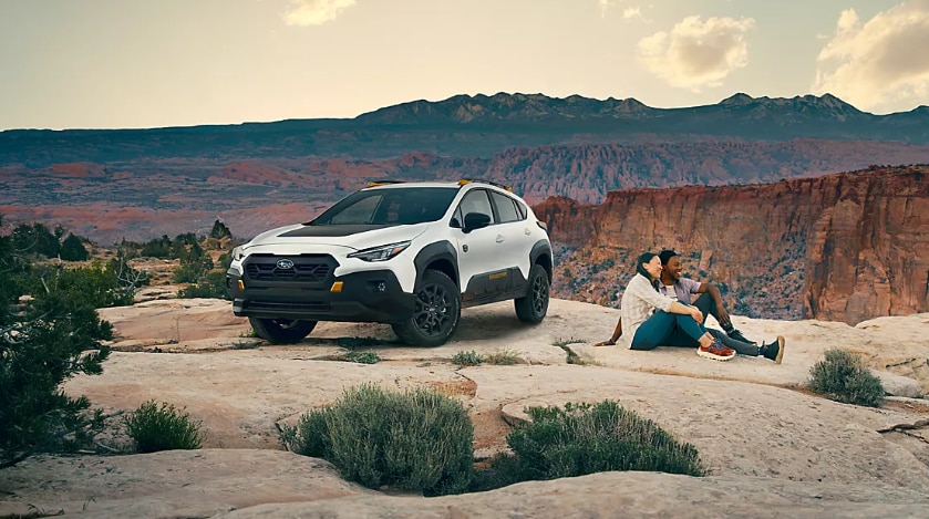 2026 Subaru Crosstrek parked on a scenic canyon overlook
