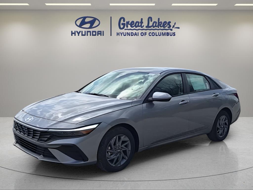 New 2026 Hyundai Elantra Hybrid Blue Sedan