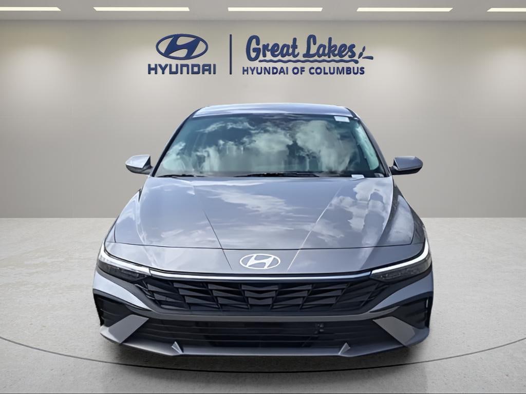New 2026 Hyundai Elantra Hybrid Blue Sedan