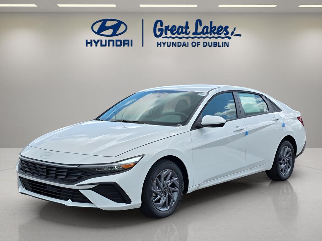 New 2026 Hyundai Elantra Hybrid Blue Sedan