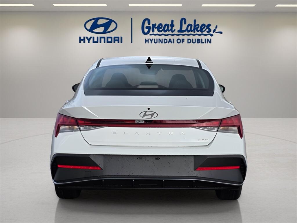 New 2026 Hyundai Elantra Hybrid Blue Sedan