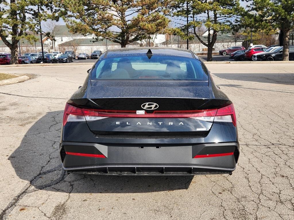 New 2026 Hyundai Elantra Hybrid Blue Sedan