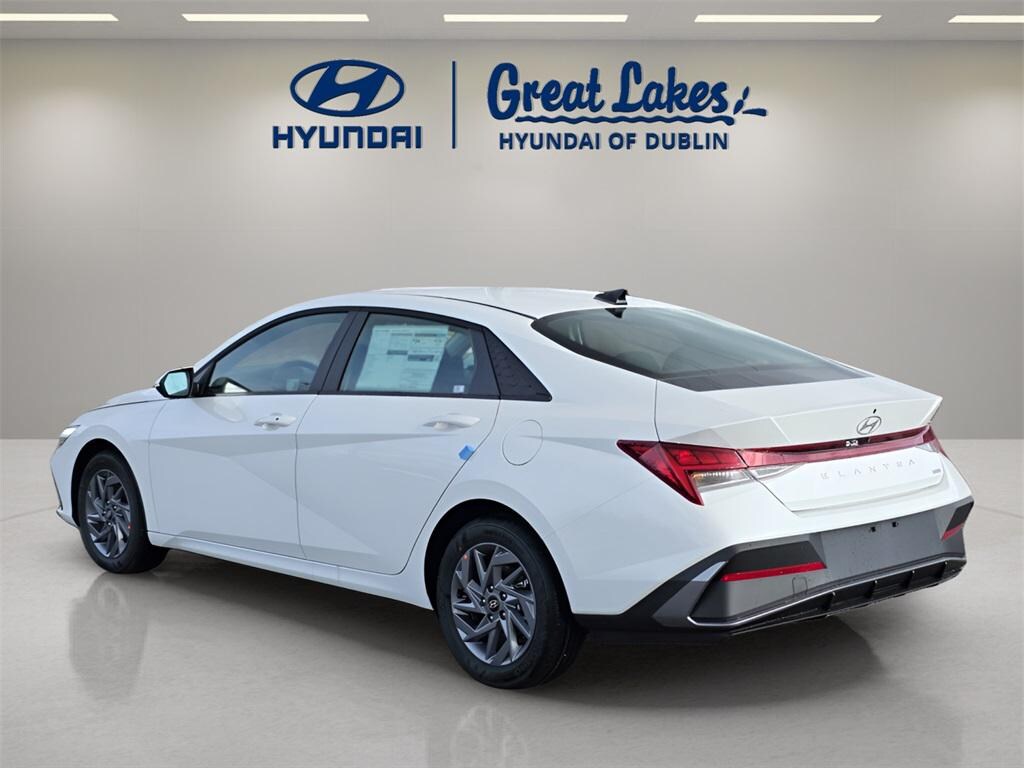 New 2026 Hyundai Elantra Hybrid Blue Sedan
