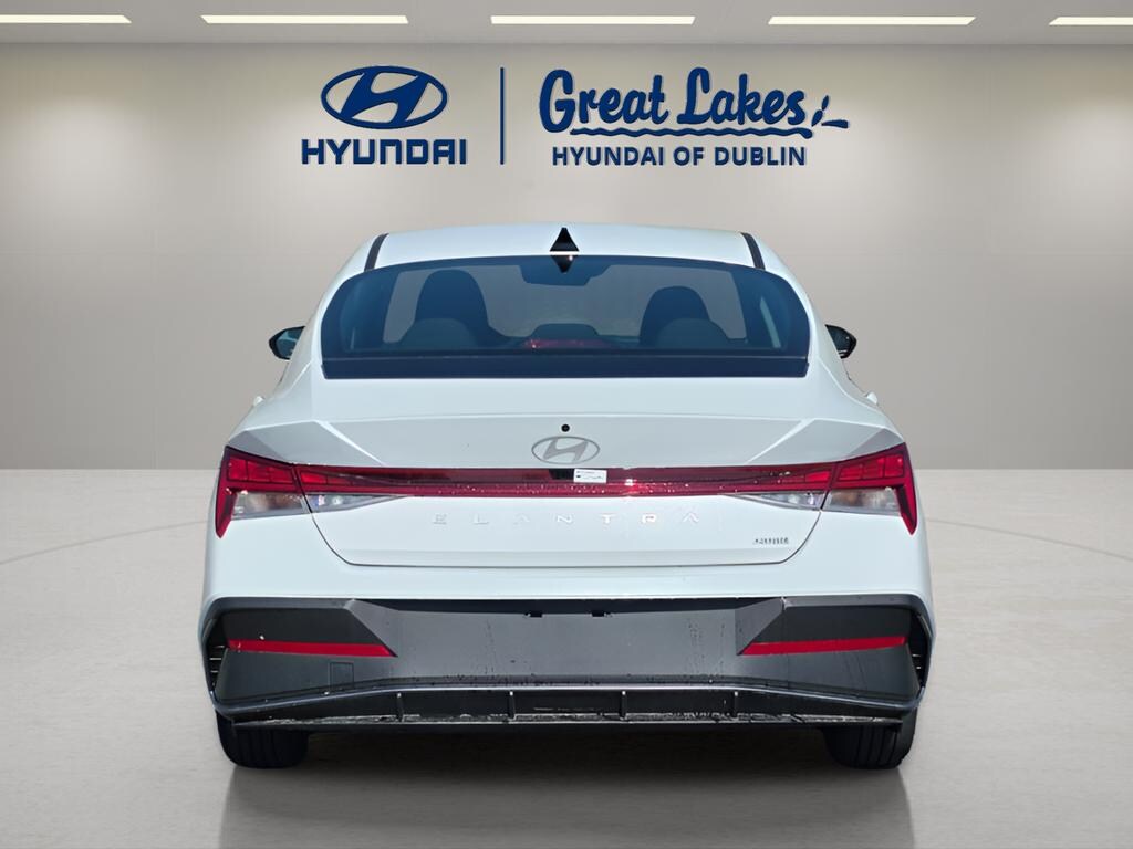 New 2026 Hyundai Elantra Hybrid Blue Sedan