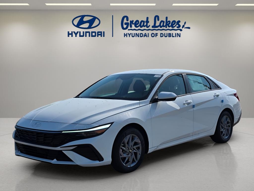 New 2026 Hyundai Elantra Hybrid Blue Sedan