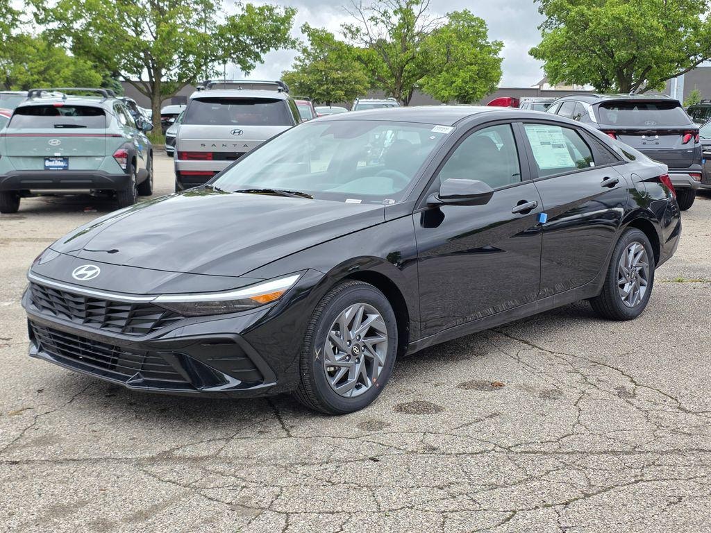 New 2026 Hyundai Elantra Hybrid Blue Sedan