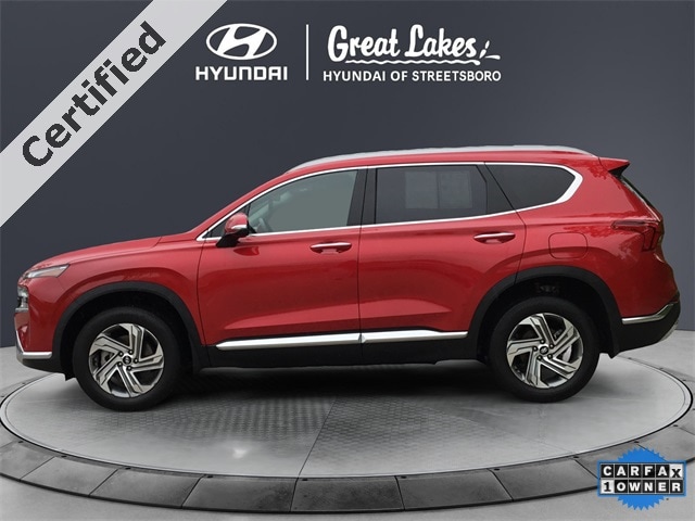 Certified 2022 Hyundai Santa Fe SEL with VIN 5NMS3DAJ2NH458676 for sale in Streetsboro, OH