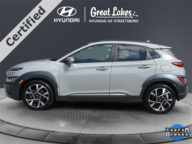 Certified 2023 Hyundai Kona Limited with VIN KM8K53A3XPU933990 for sale in Streetsboro, OH