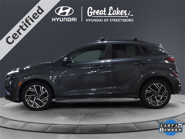 Certified 2022 Hyundai Kona N Line with VIN KM8K3CA36NU927073 for sale in Streetsboro, OH