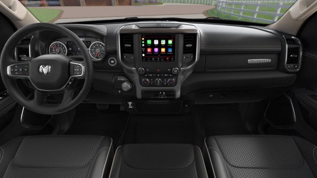 interior of 2019 Ram 1500 Laramie trim