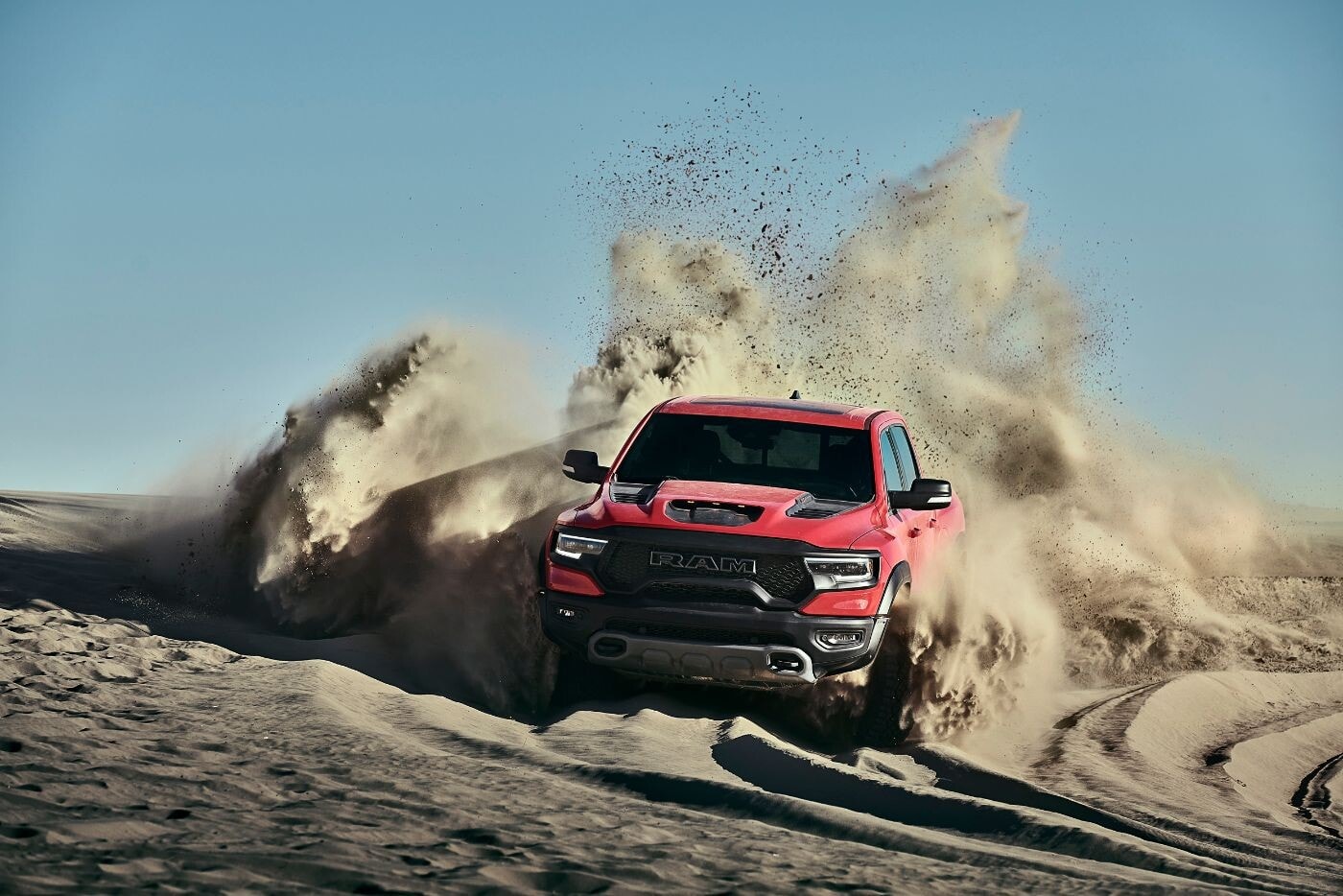 2021 Ram TRX driving through sand