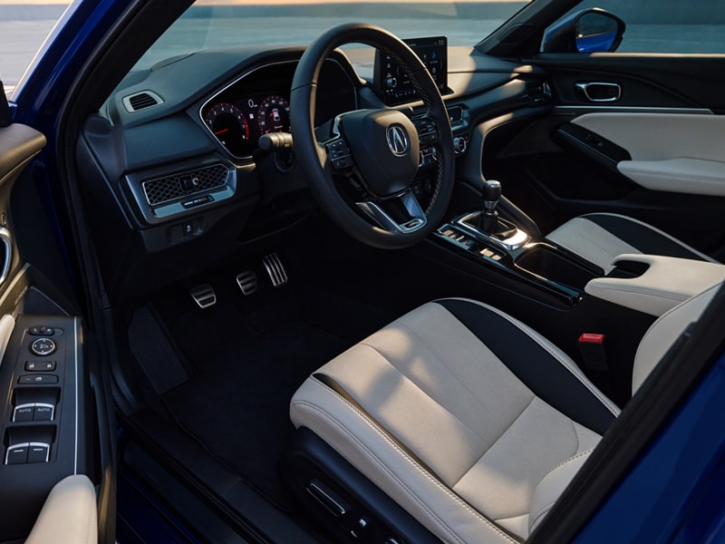 The stylish interior of an Acura Integra