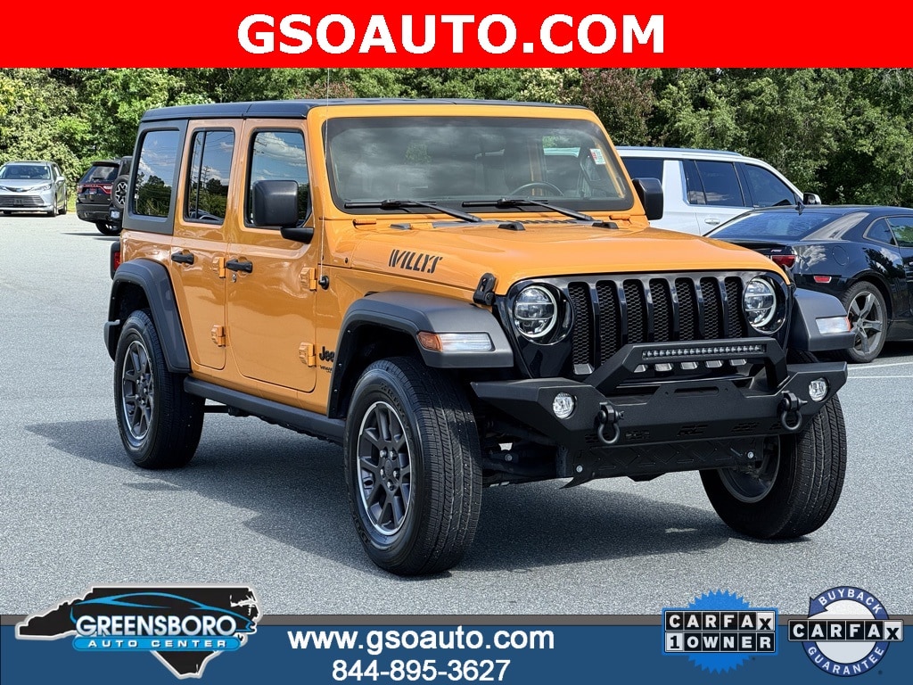 Certified 2021 Jeep Wrangler Unlimited Willys with VIN 1C4HJXDN6MW679371 for sale in Greensboro, NC