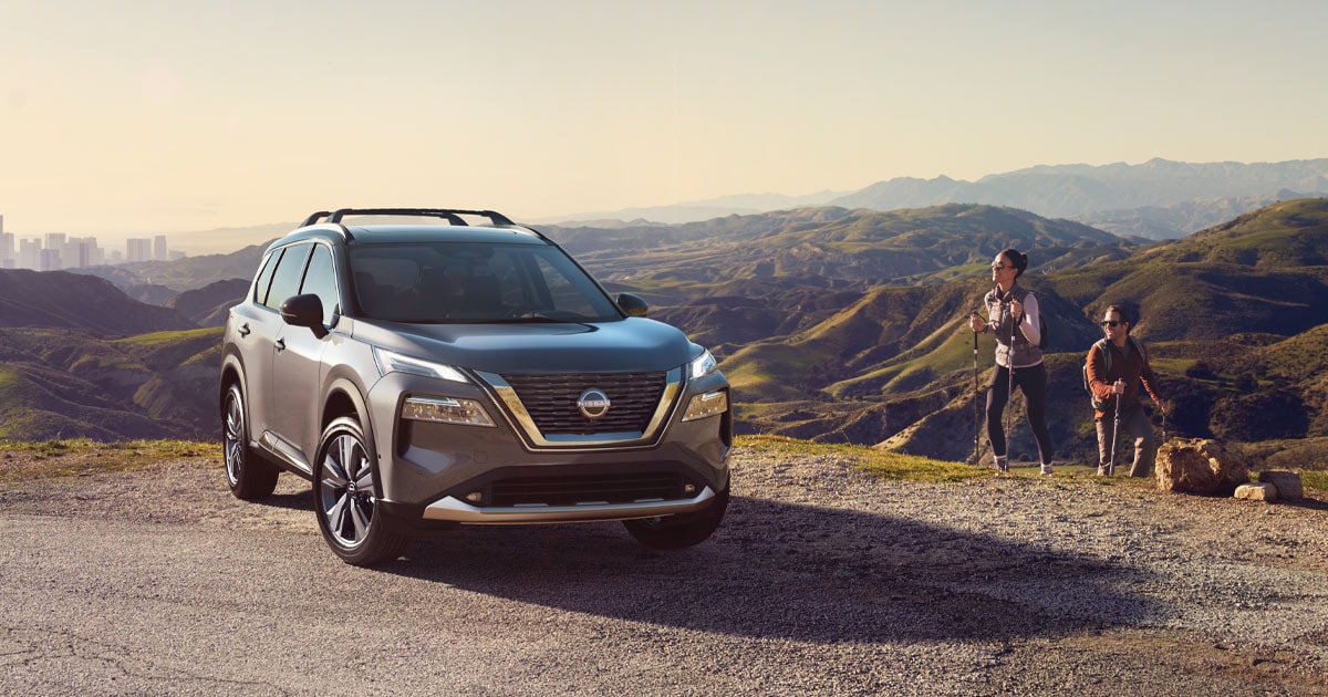 Nissan Rogue parked off-road