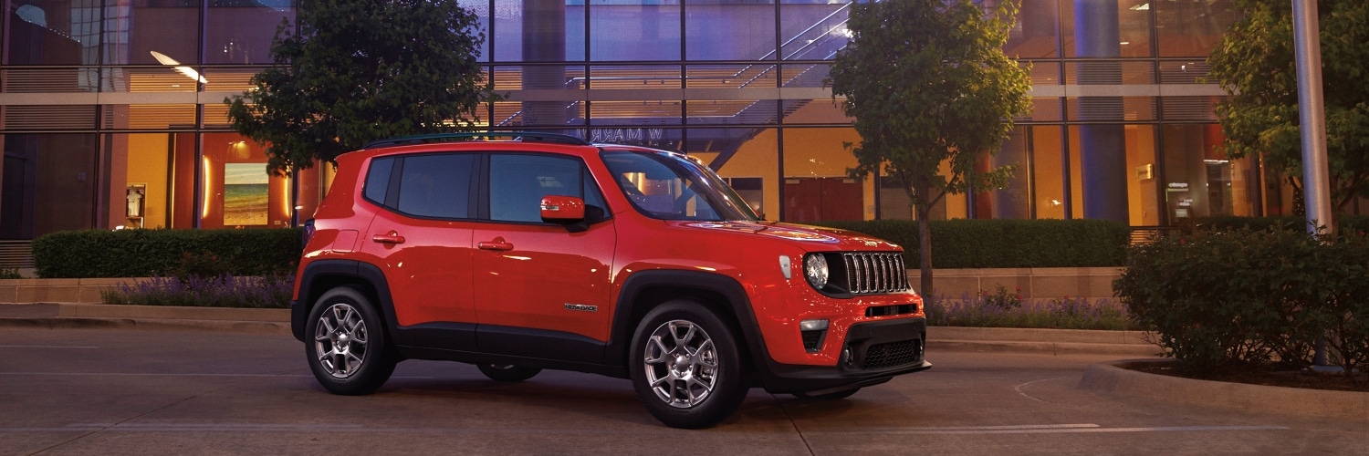 Jeep Renegade SUV jeep grand Renegade in city landscape