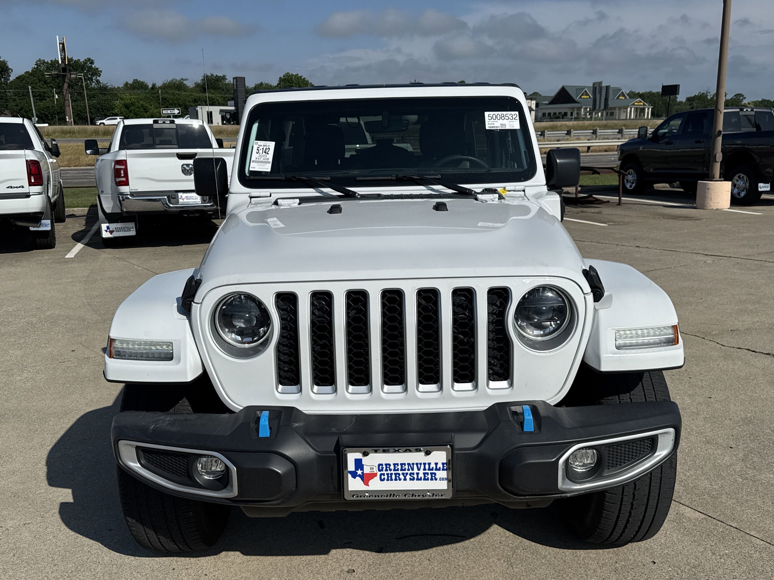 Used 2023 Jeep Wrangler 4xe Sahara 4XE with VIN 1C4JJXP65PW630589 for sale in Greenville, TX
