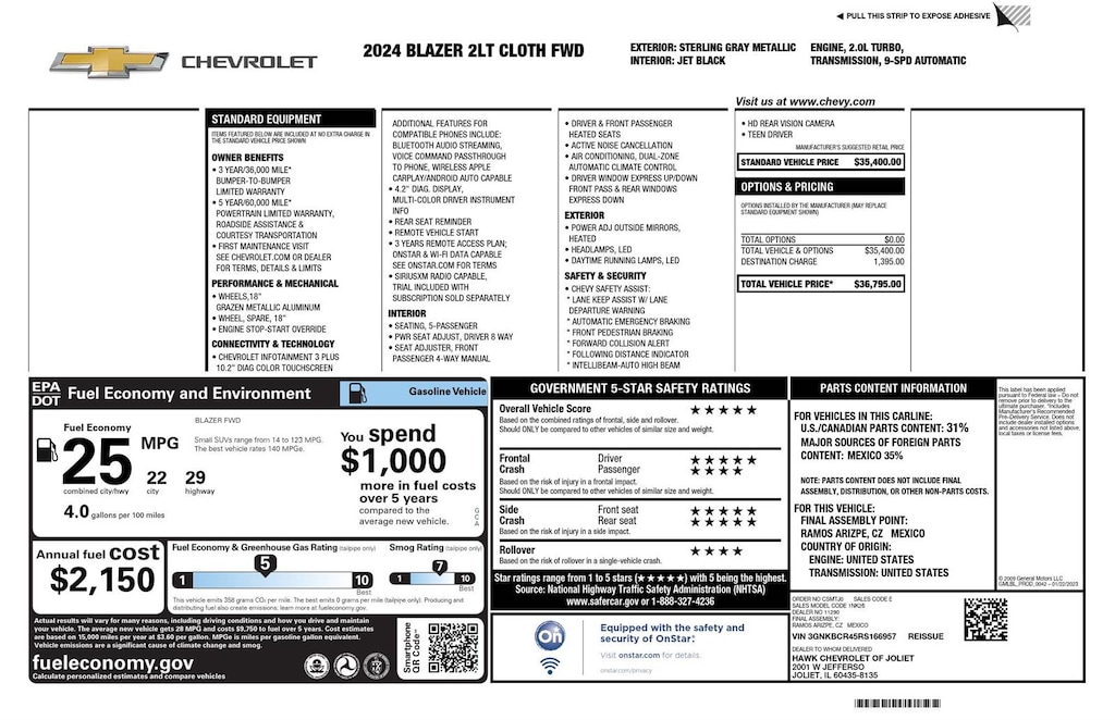 Used 2024 Chevrolet Blazer LT SUV