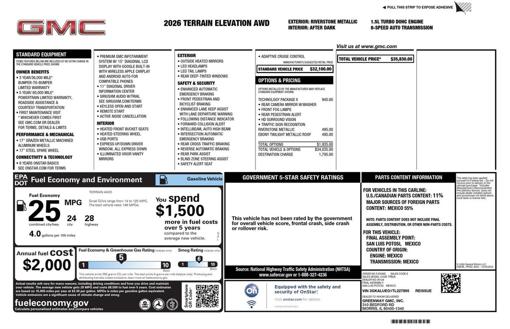 Used 2026 GMC Terrain AWD Elevation SUV