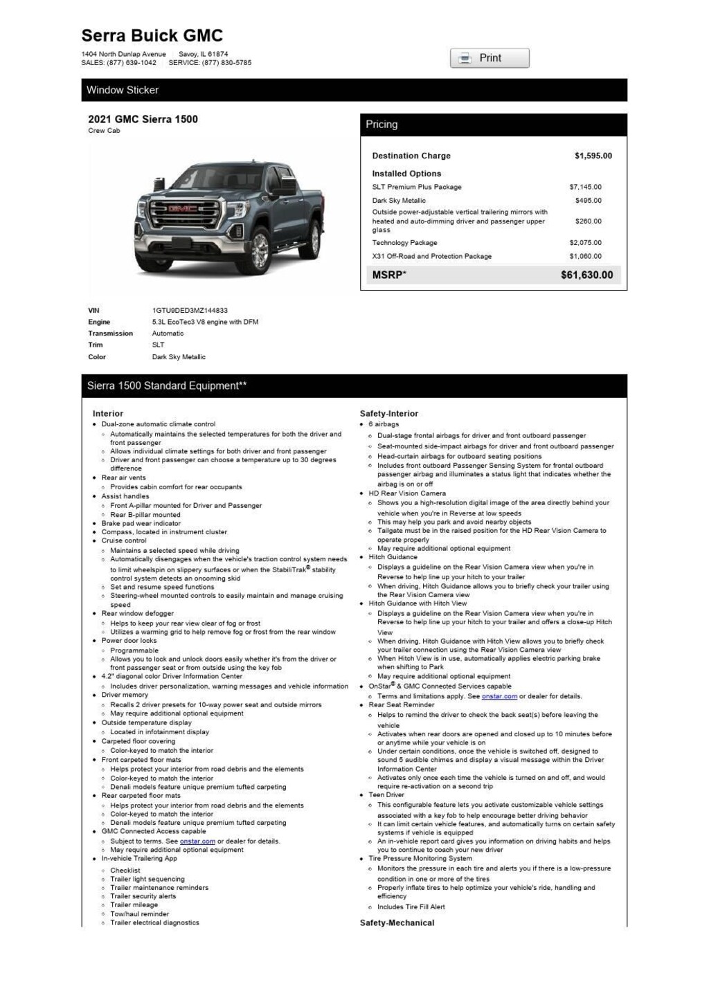 Used 2021 GMC Sierra 1500 SLT Truck