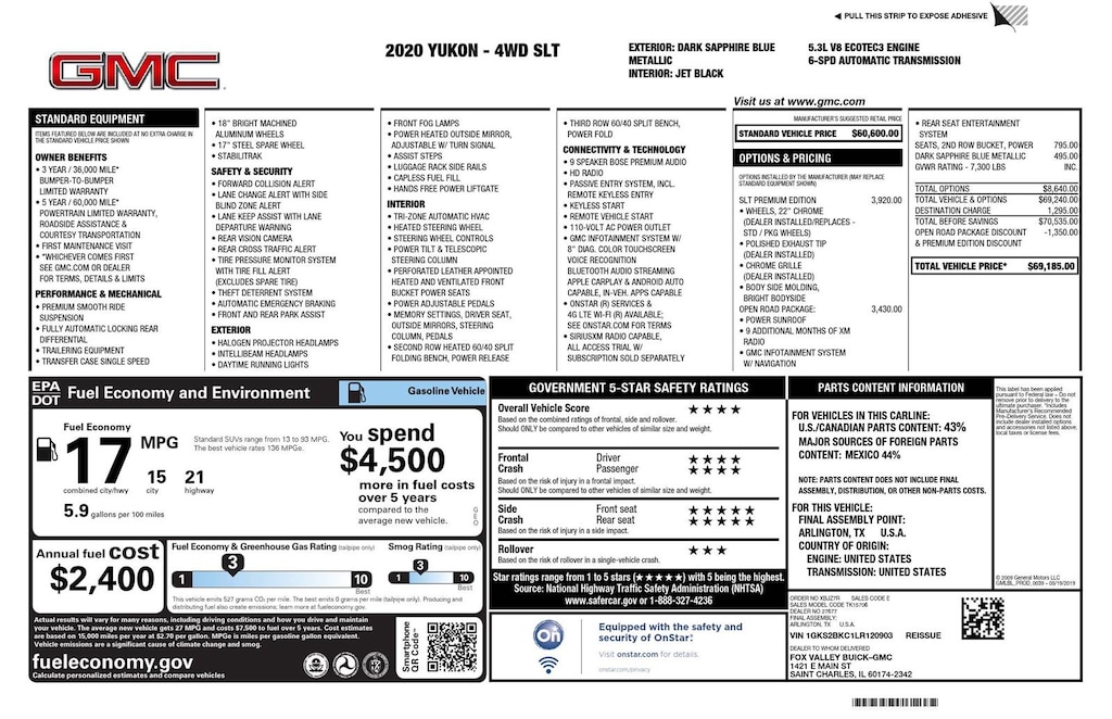 Used 2020 GMC Yukon SLT SUV