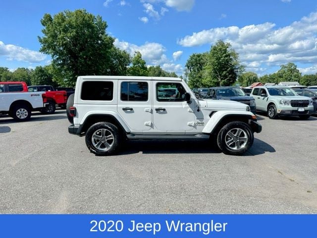 Used 2020 Jeep Wrangler Unlimited Sahara with VIN 1C4HJXEG9LW202948 for sale in Greenwich, NY