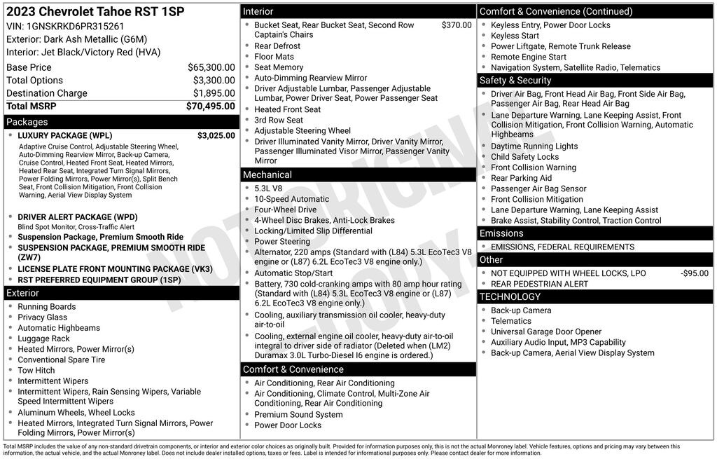 Used 2023 Chevrolet Tahoe RST SUV