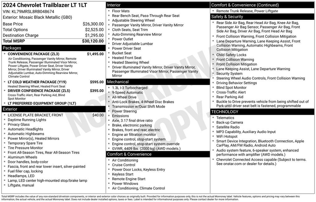 Used 2024 Chevrolet Trailblazer LT SUV