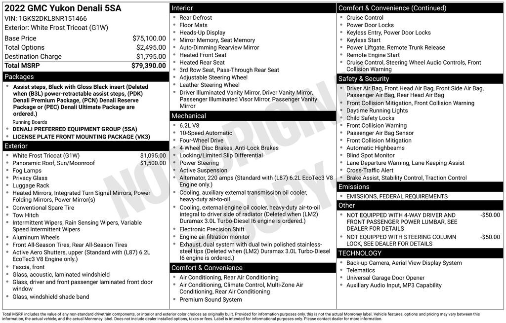 Used 2022 GMC Yukon Denali SUV