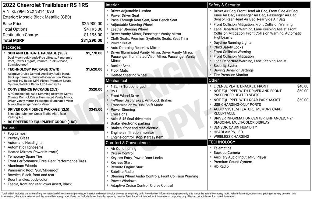 Used 2022 Chevrolet Trailblazer RS SUV