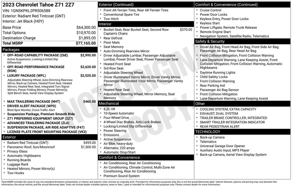 Used 2023 Chevrolet Tahoe Z71 SUV