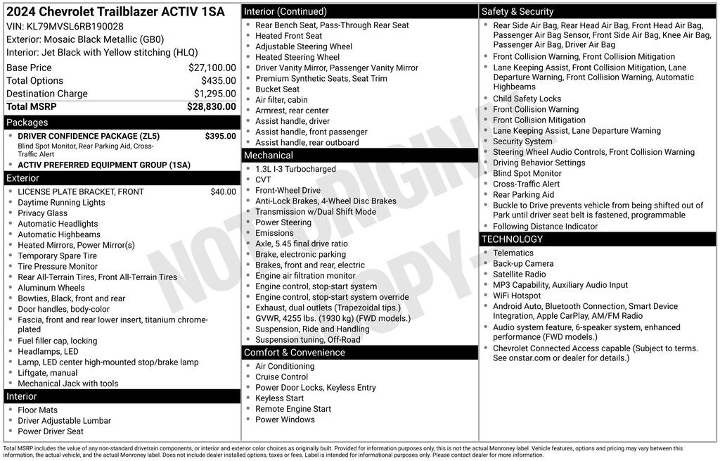 Used 2024 Chevrolet Trailblazer ACTIV SUV