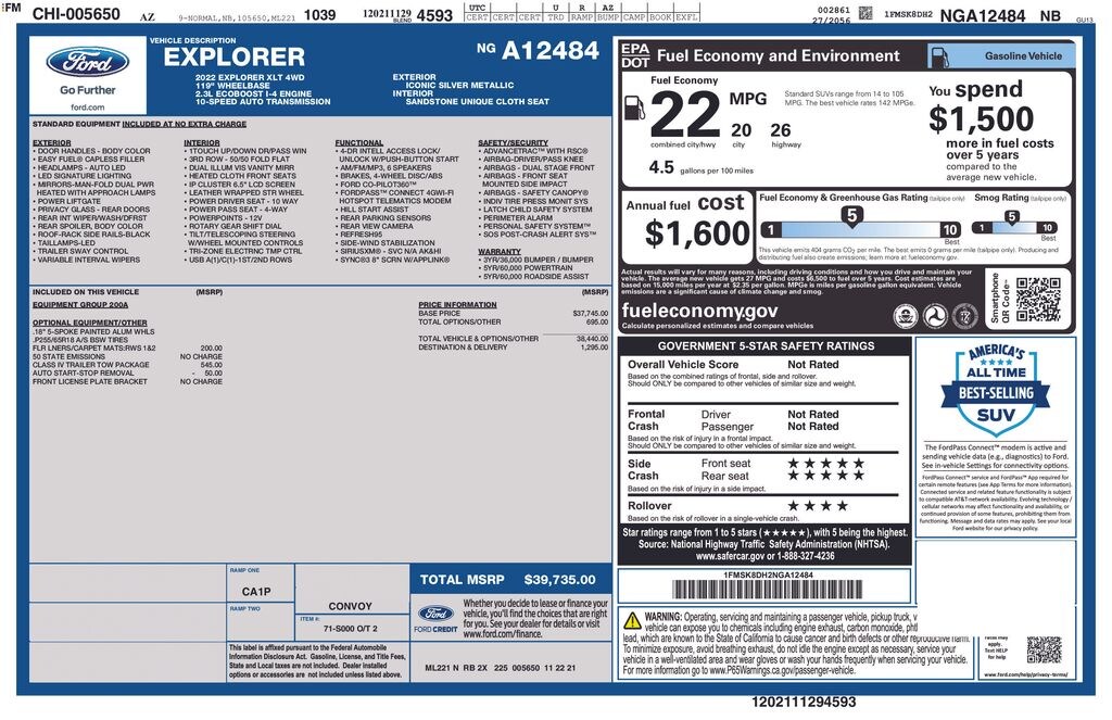 Used 2022 Ford Explorer XLT SUV