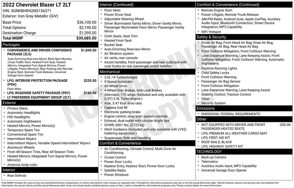 Used 2022 Chevrolet Blazer LT w/2LT SUV