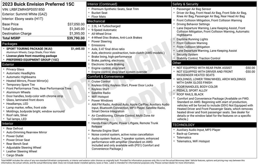 Used 2023 Buick Envision Preferred SUV