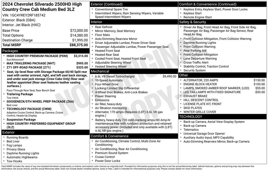 Used 2024 Chevrolet Silverado 2500 HD High Country Truck Crew Cab