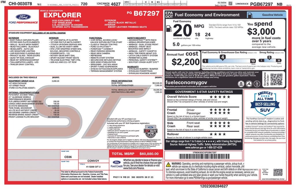 Used 2023 Ford Explorer ST SUV