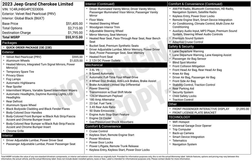 Used 2023 Jeep Grand Cherokee Limited SUV