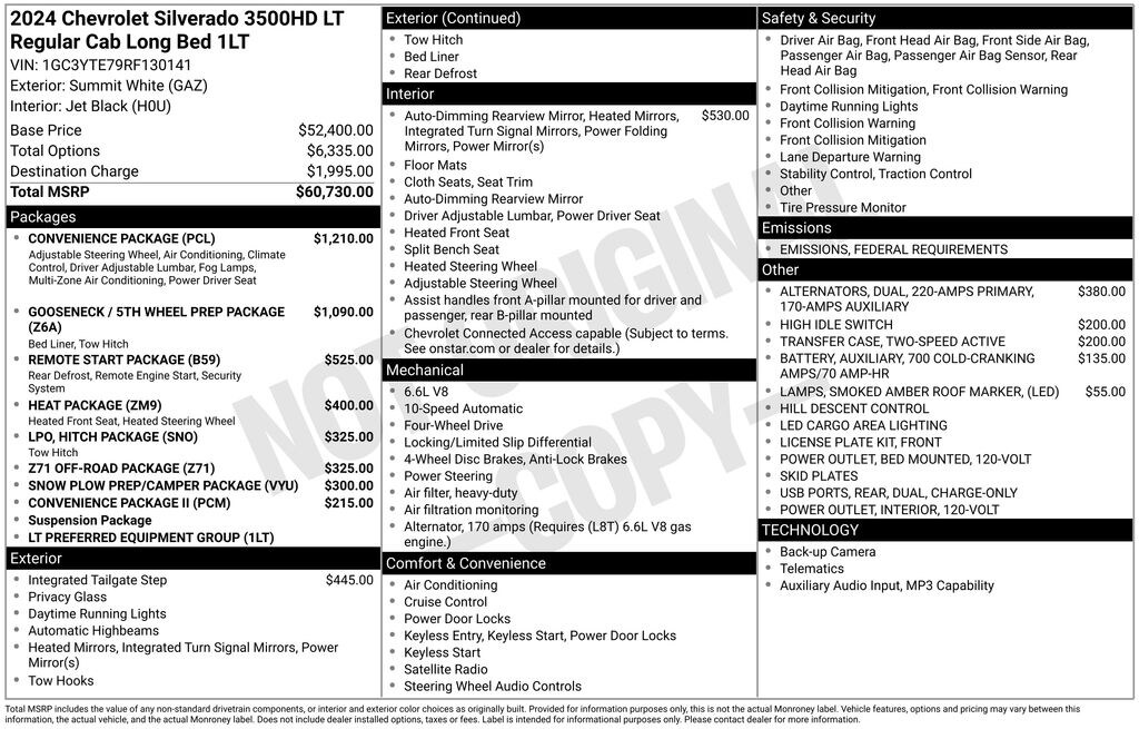 Used 2024 Chevrolet Silverado 3500 HD LT Truck Regular Cab